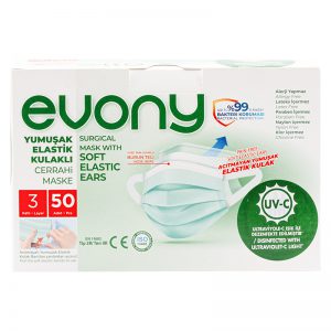 Evony Yumuşak Elastik Kulaklı Cerrahi Maske
