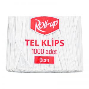 Roll Up Klips Tel Bağlama Tel Klips 9cm 1000li