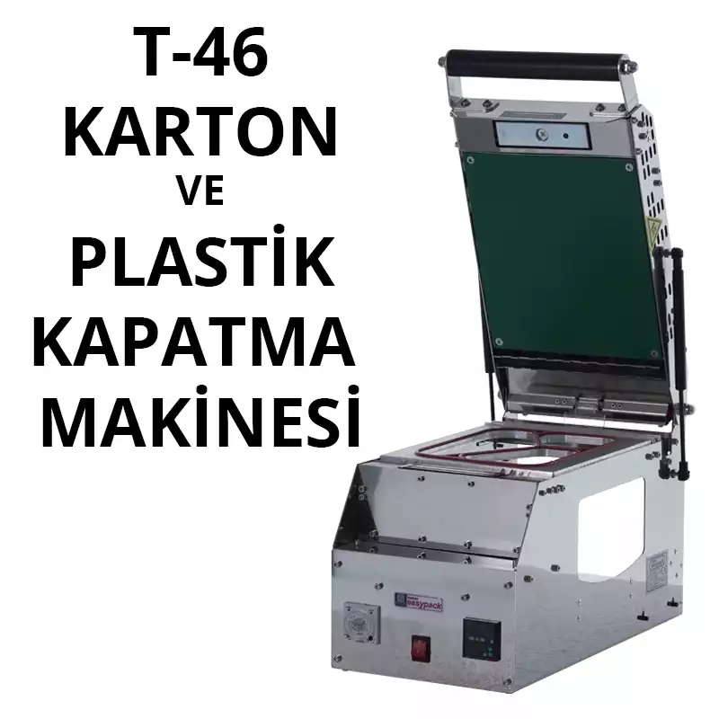 TE-46 Plastik Tabak ve Karton Tabak Kapatma Makinesi