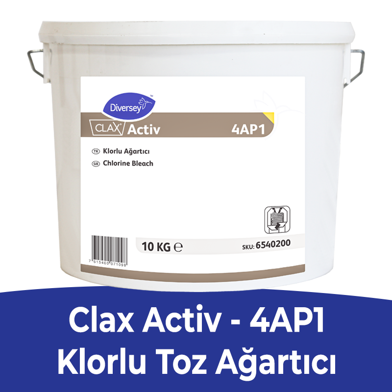 Diversey Clax Activ 4AP1 Klorlu Toz Ağartıcı 10 Kg