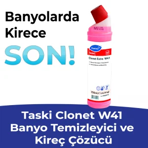 70006912 Diversey Taski Clonet Extra W41 Banyo Temizleyici ve Kireç Çözücü 750 ML