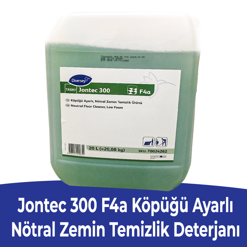 Diversey Taski Jontec 300 F4A Nötral Zemin Temizlik Deterjanı 20 L