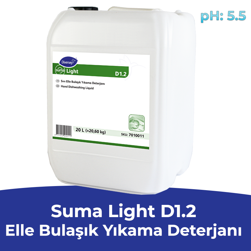Diversey Suma Light D1.2 Elde Bulaşık Yıkama Deterjanı 20 L