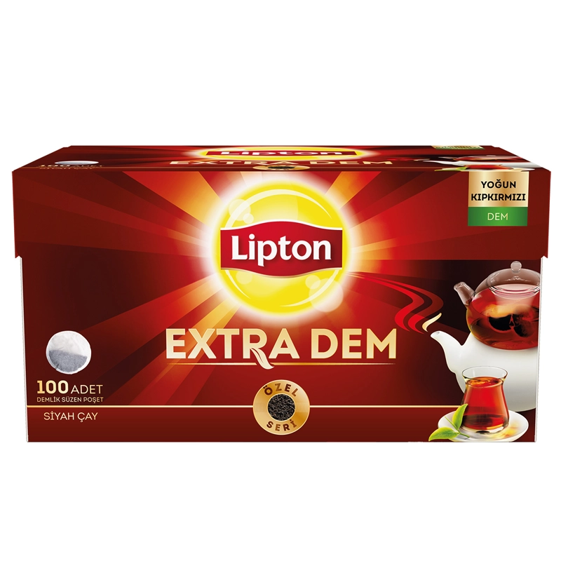 Lipton Extra Dem Demlik Poşet Çay 100'lü Siyah Çay